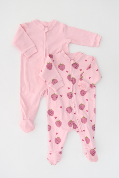 Çilek Bebek Tulum- 2'li Paket