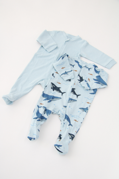 Köpek Balığı Bebek Tulum- 2'li Paket