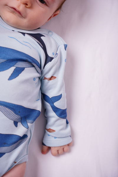 Bebek Uzun Kollu Body -  2'li Paket - Köpek Balığı