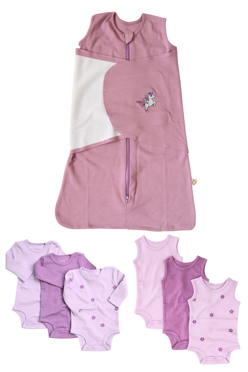 Mor Nakışlı Yenidoğan Paketi