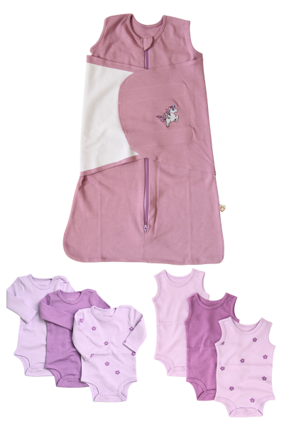 Mor Nakışlı Yenidoğan Paketi