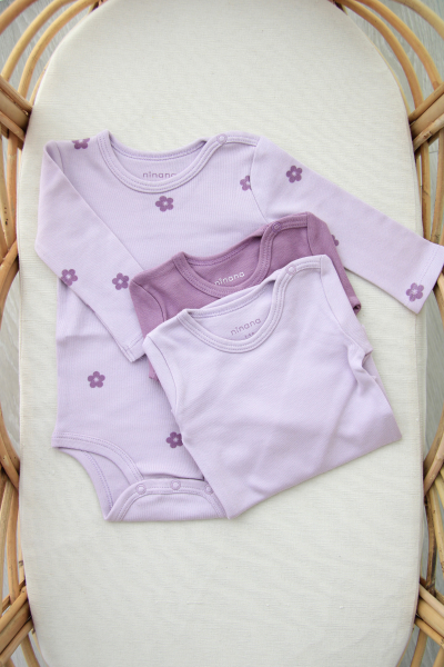 Mor Nakışlı Bebek Paketi