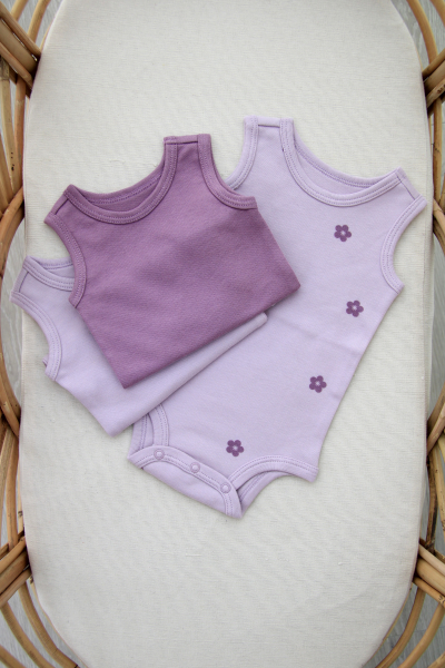 Mor Nakışlı Bebek Paketi